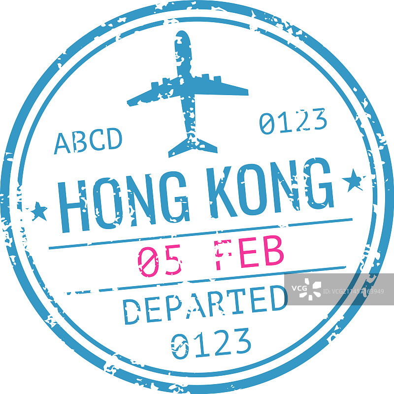 国际机场离境印章Grunge风格图片素材