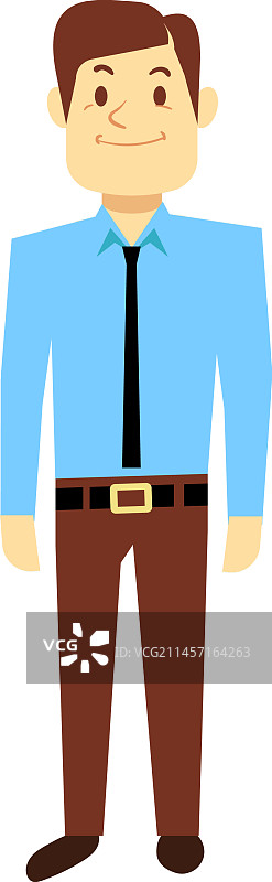 身着正装的卡通办公室经理图片素材