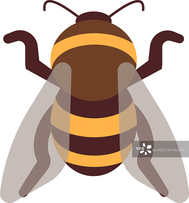 蜜蜂扁平昆虫图标大黄蜂符号图片素材