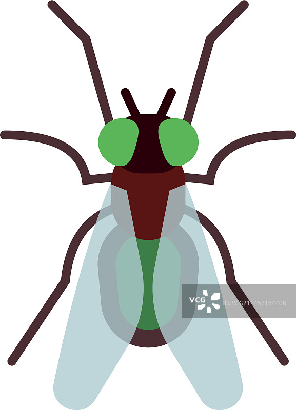 扁平风格的害虫昆虫图标图片素材