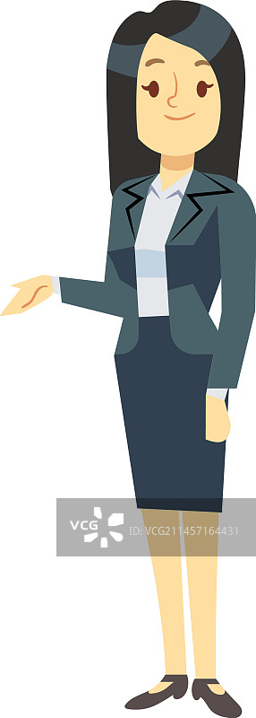 穿着职业套装的女商人展示图片素材