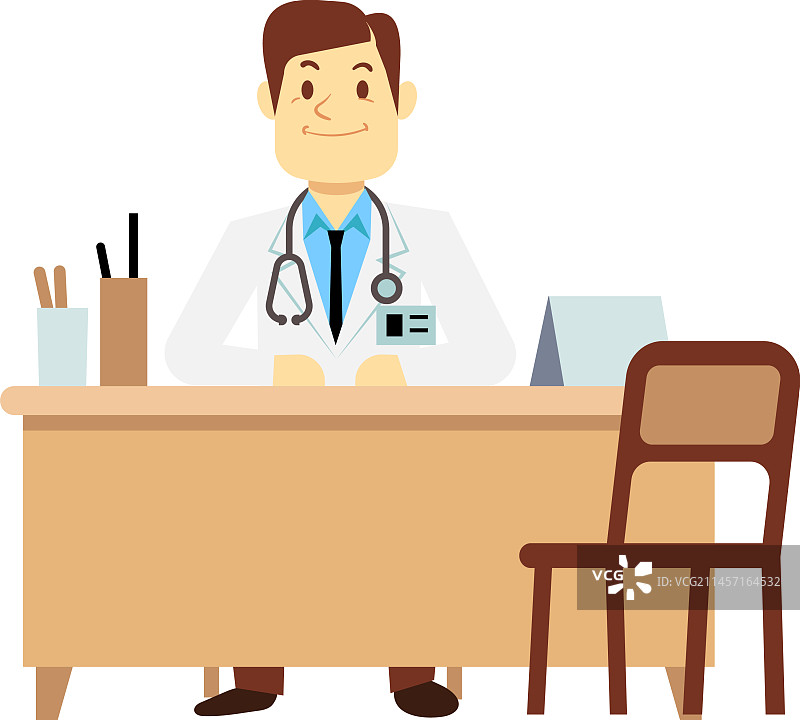 医生在工作场所微笑，医院工作人员已准备就绪图片素材