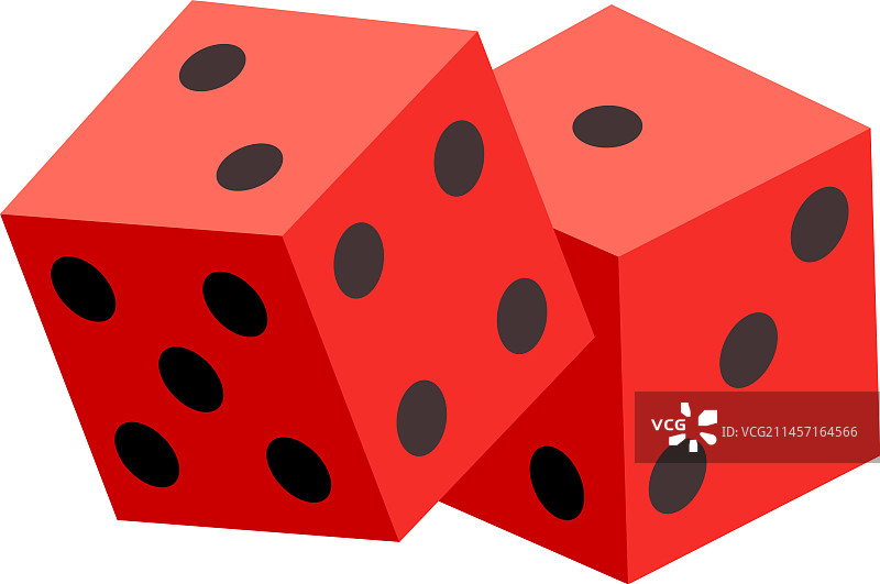 红色骰子幸运符号随机图标图片素材