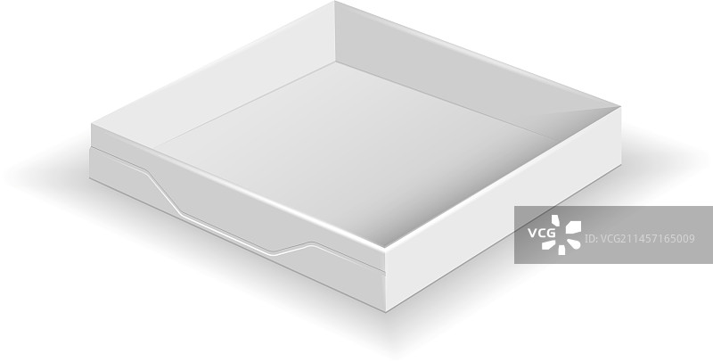 方形开放式披萨纸板空白盒图片素材