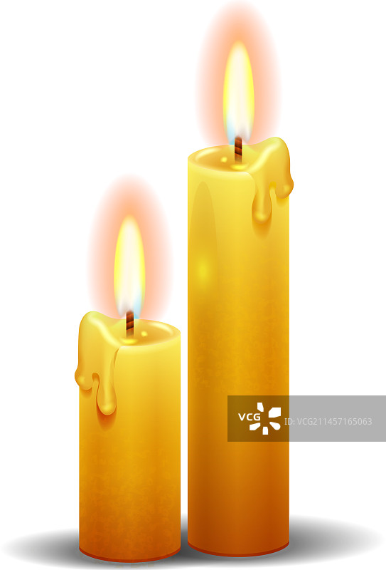 逼真火焰装饰蜡烛图片素材