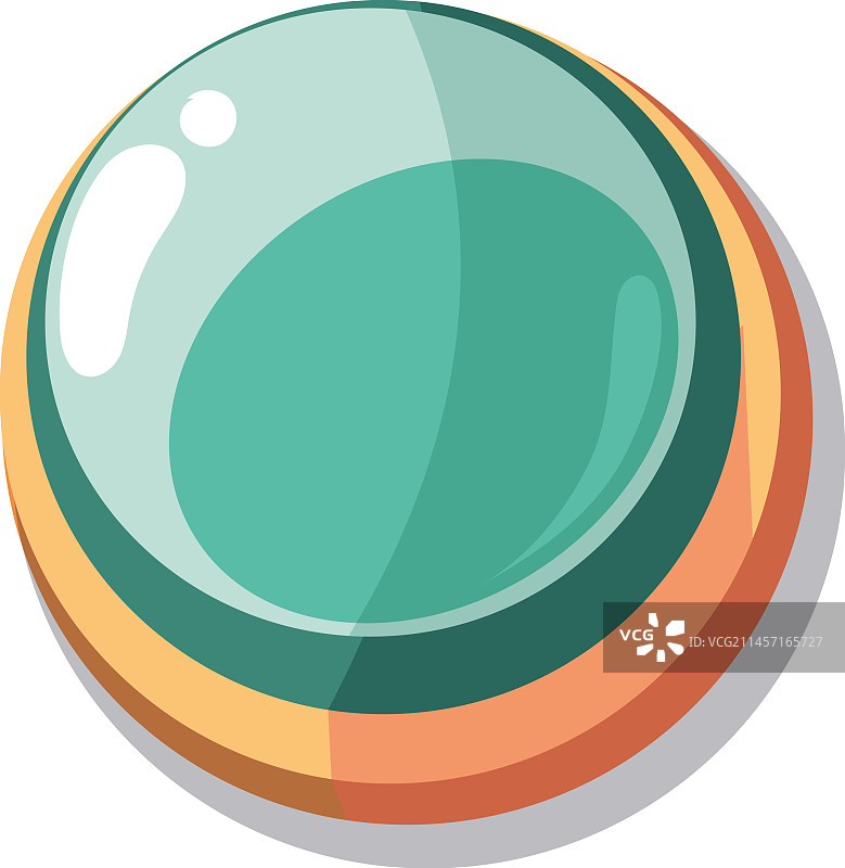 绿色卡通游戏UI圆形光面按钮图片素材