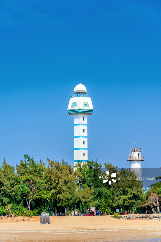 中国广东湛江徐闻中国大陆最南端滘尾角灯塔图片素材