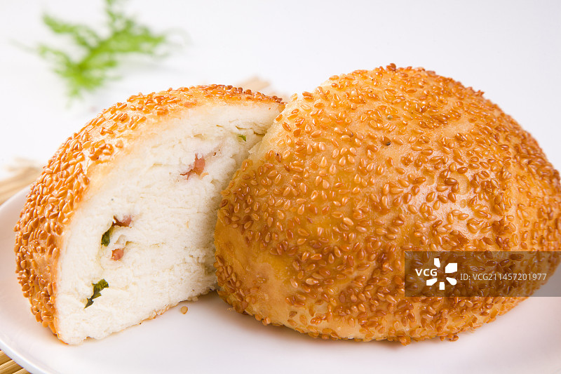 主食芝麻馒头黄金饼图片素材