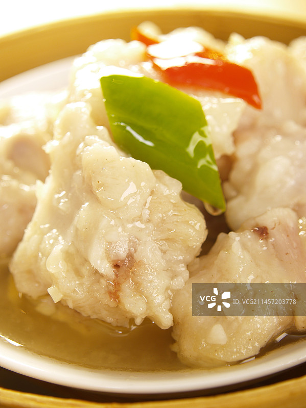 主食午茶蒜香蒸排骨图片素材