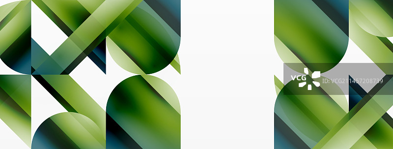 生动的渐变三角形和圆形在白色图片素材