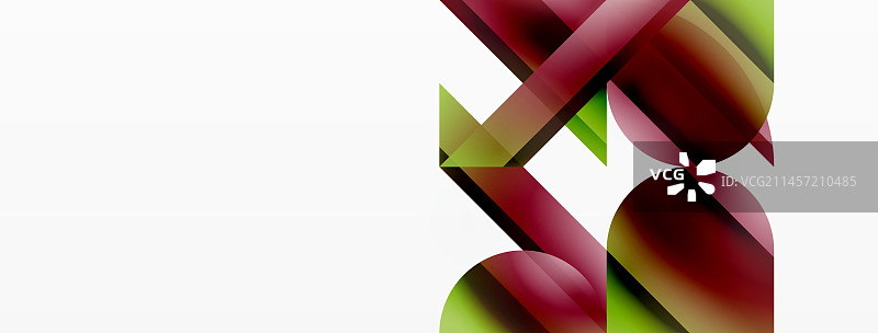 在白色上渐变三角形和圆形图片素材