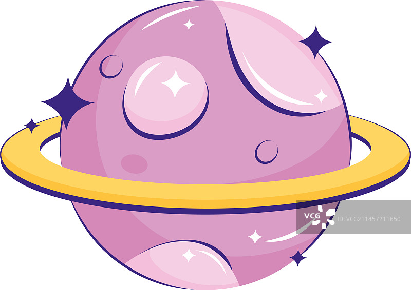 粉色土星设计图片素材