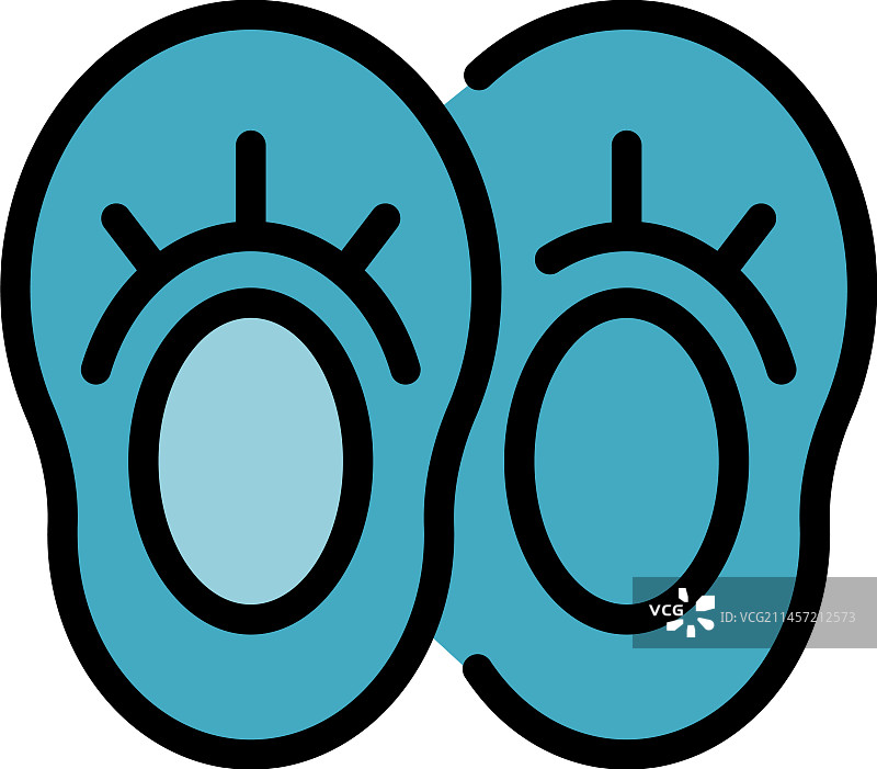 医生鞋套图标（扁平风格）图片素材