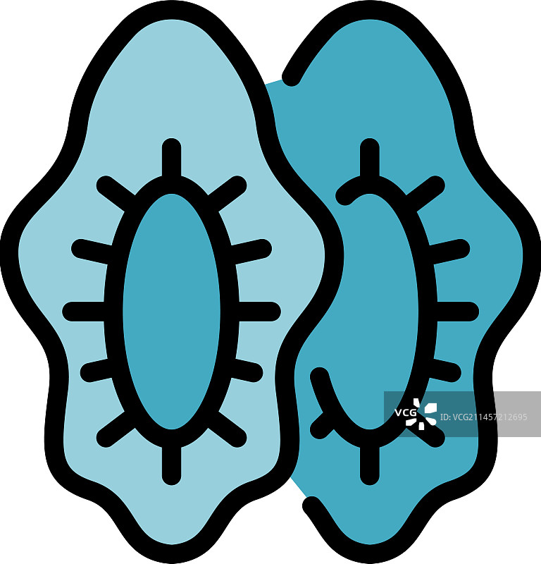 俯视角度鞋套扁平图标图片素材