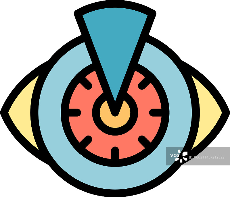 扁平风格光学眼睛图标图片素材