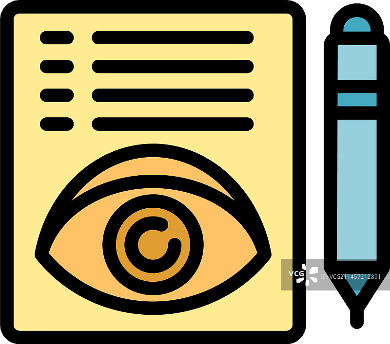 眼睛护理图标（扁平风格）图片素材