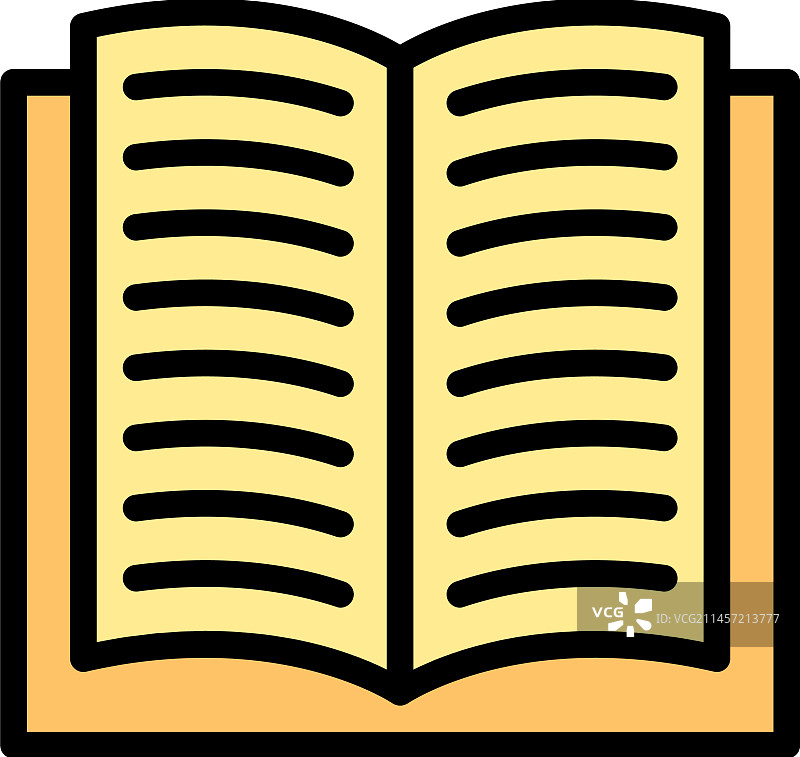 教室书籍图标（扁平风格）图片素材