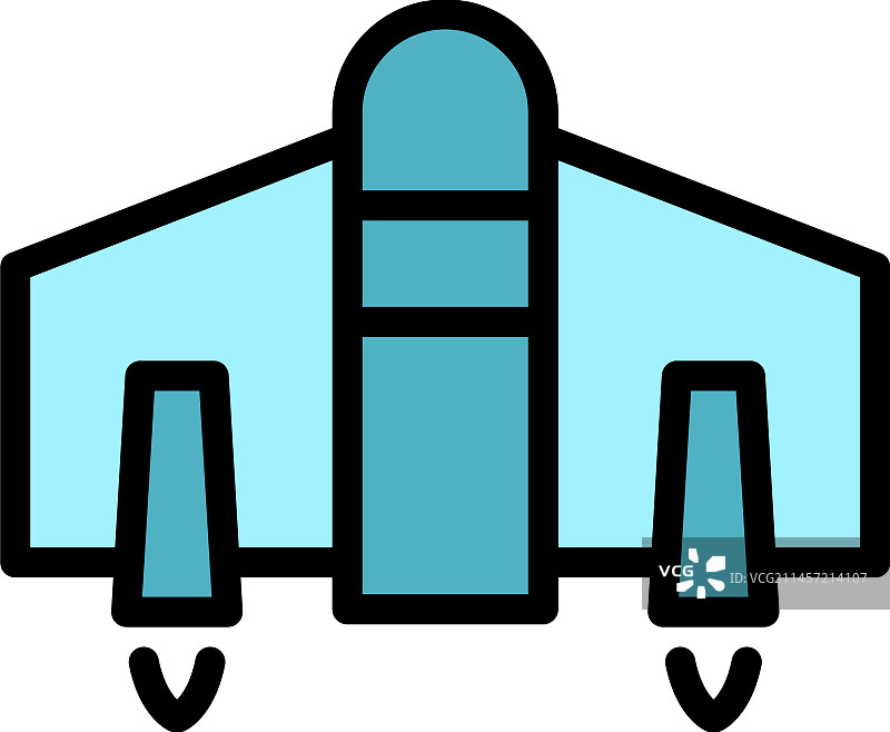 火焰喷气背包扁平图标图片素材