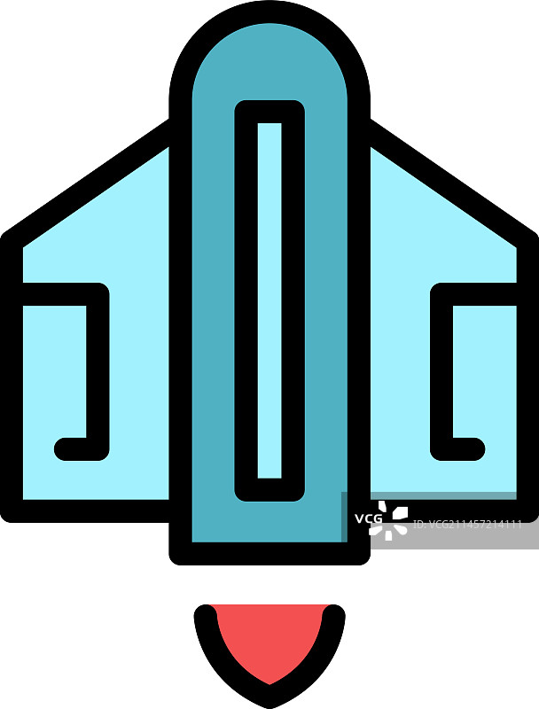 喷气背包勇气图标扁平设计图片素材