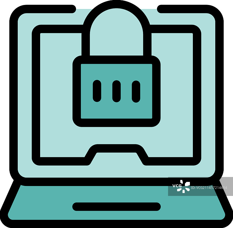 笔记本电脑在线分享扁平图标图片素材