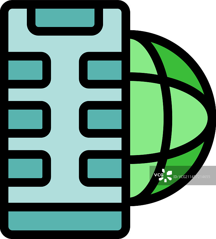 网络智能手机扁平图标图片素材