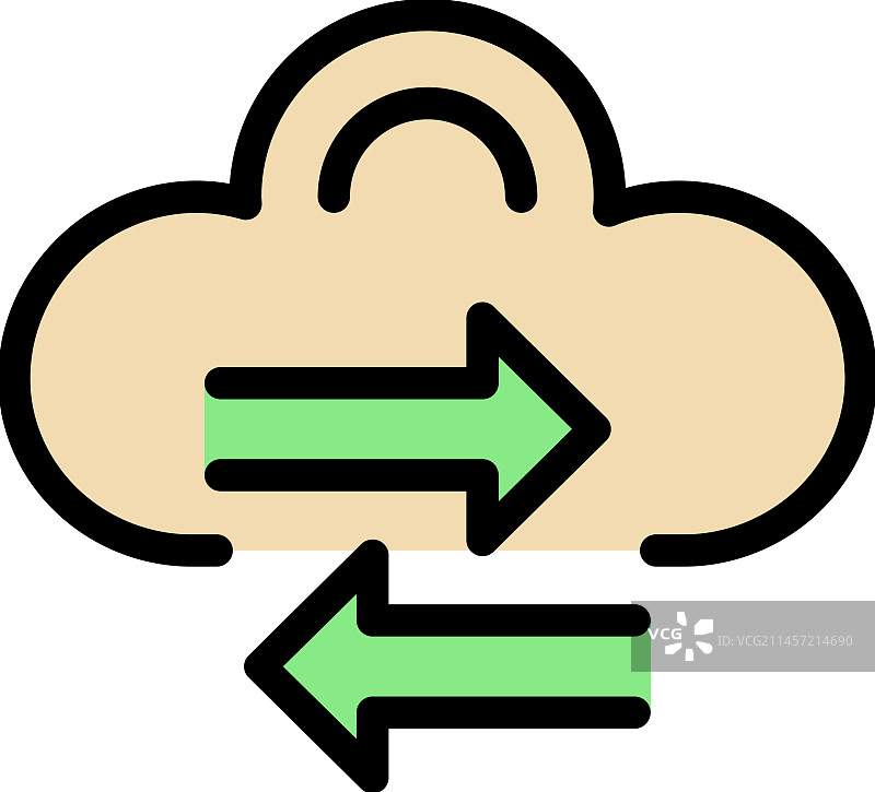 云数据更改扁平图标图片素材