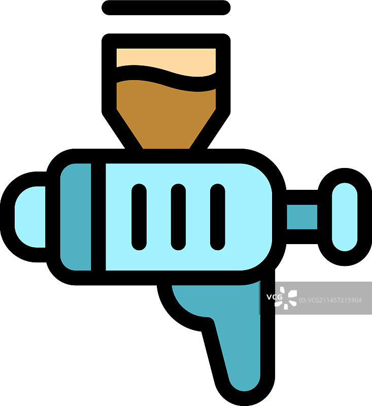 喷漆枪扁平图标图片素材