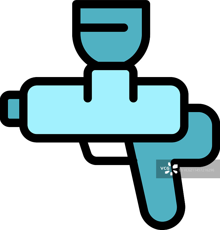 喷枪扁平图标图片素材