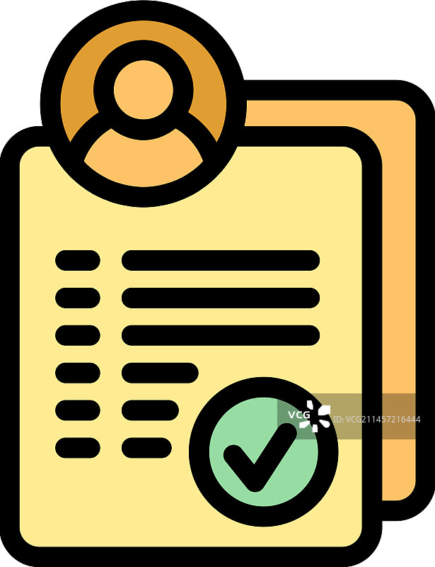 人物文件图标（扁平风格）图片素材