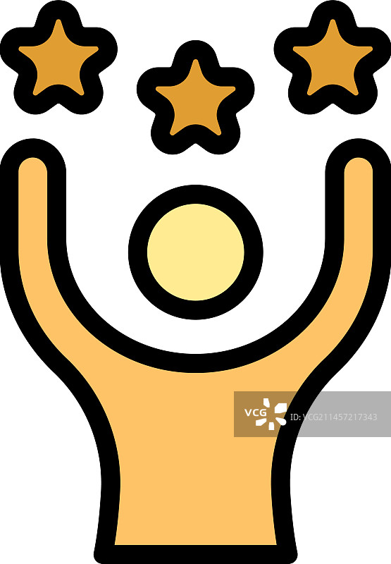 快乐的人图标（扁平风格）图片素材