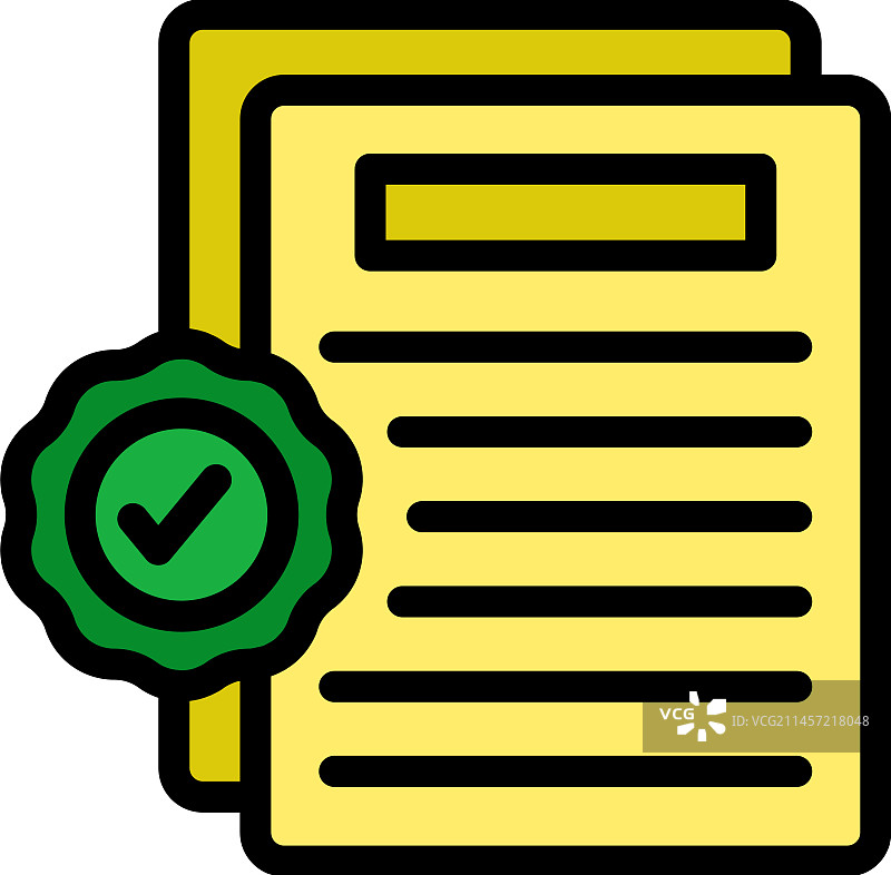 本地证书图标（扁平风格）图片素材