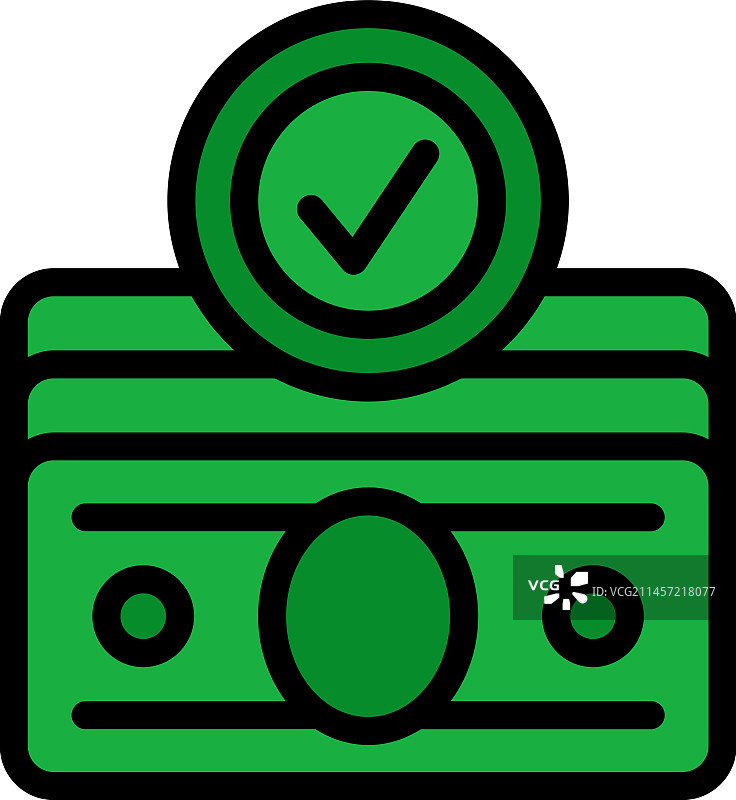 批准信用卡图标（扁平）图片素材