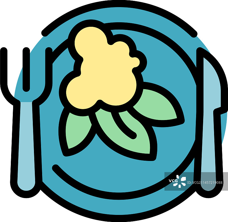 餐厅食品扁平风图标图片素材