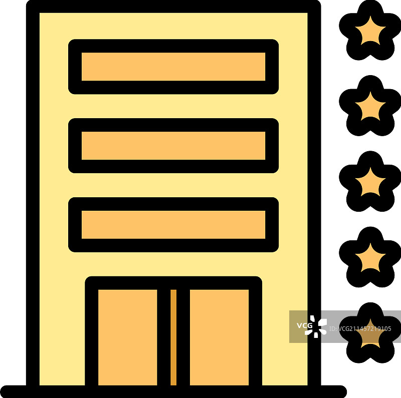 餐厅建筑图标（扁平风格）图片素材