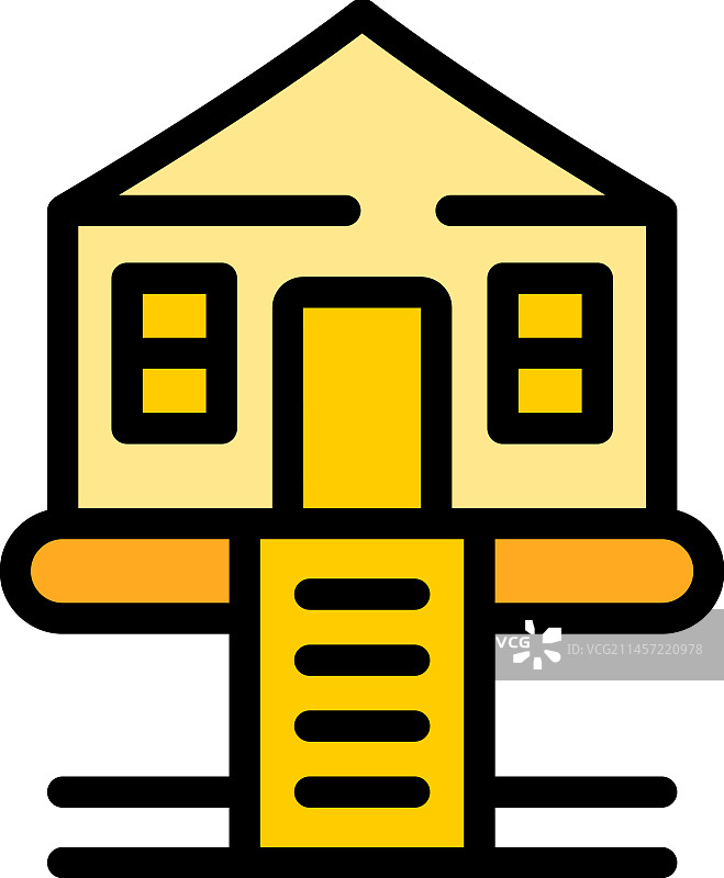 旅行房屋图标扁平风格图片素材