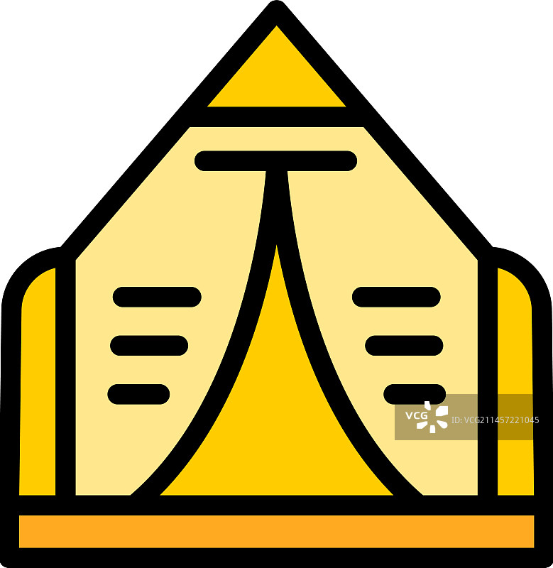 小屋帐篷图标（扁平风格）图片素材