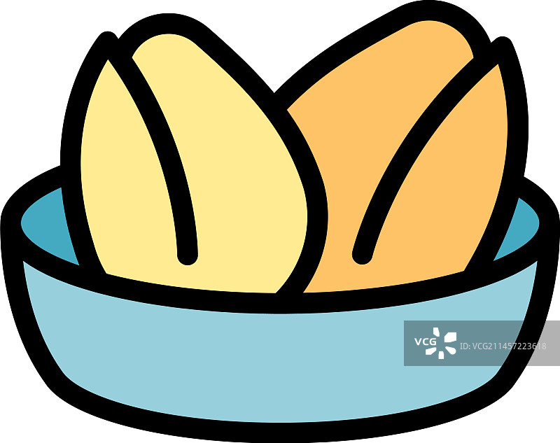 热食盒扁平图标图片素材