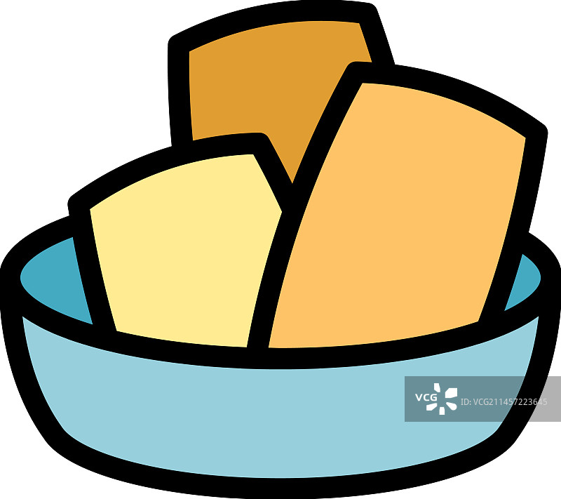 油炸食品图标（扁平风格）图片素材