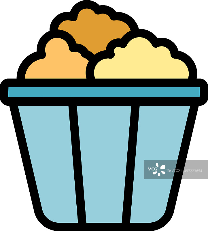 食物盒子扁平图标图片素材