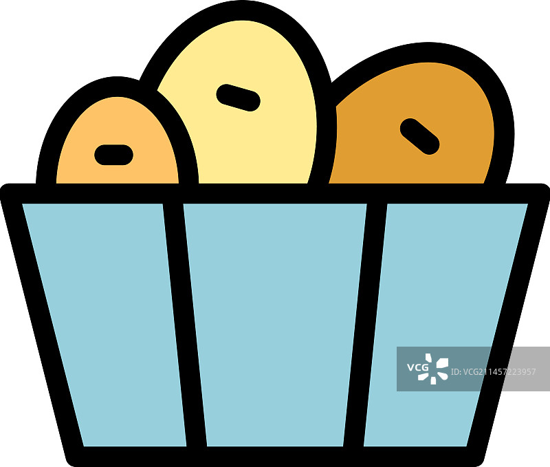 肉类食品扁平风图标图片素材