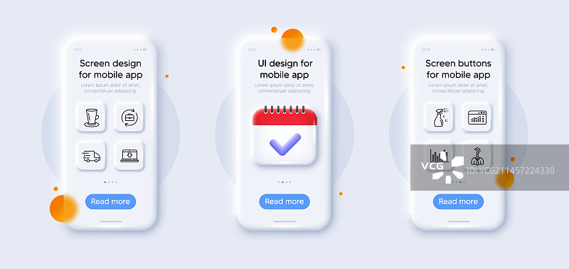 清洁喷雾卡车运送和条形图图片素材