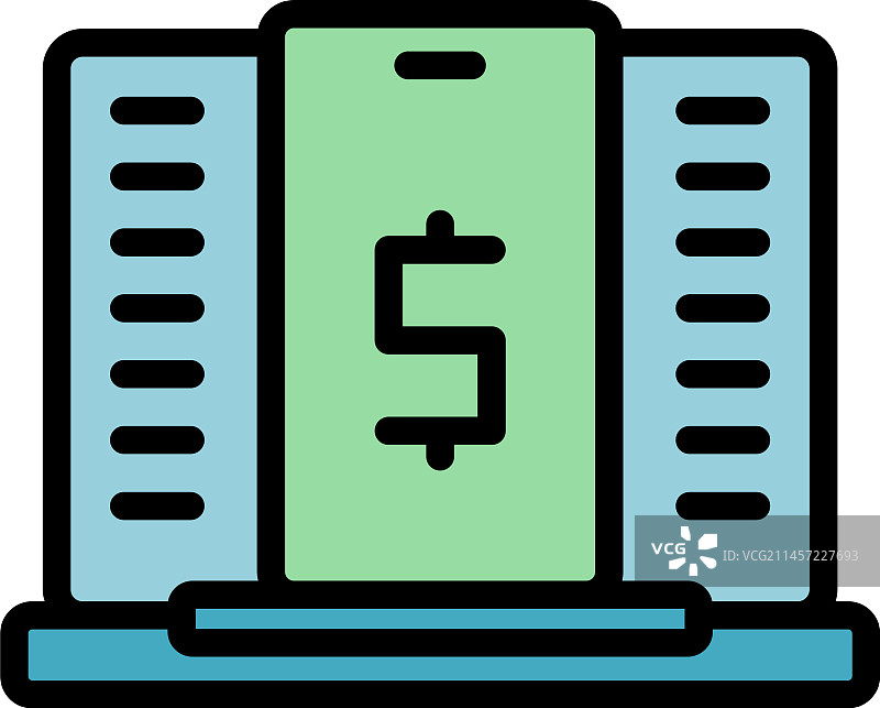 在线金融图标（扁平风格）图片素材