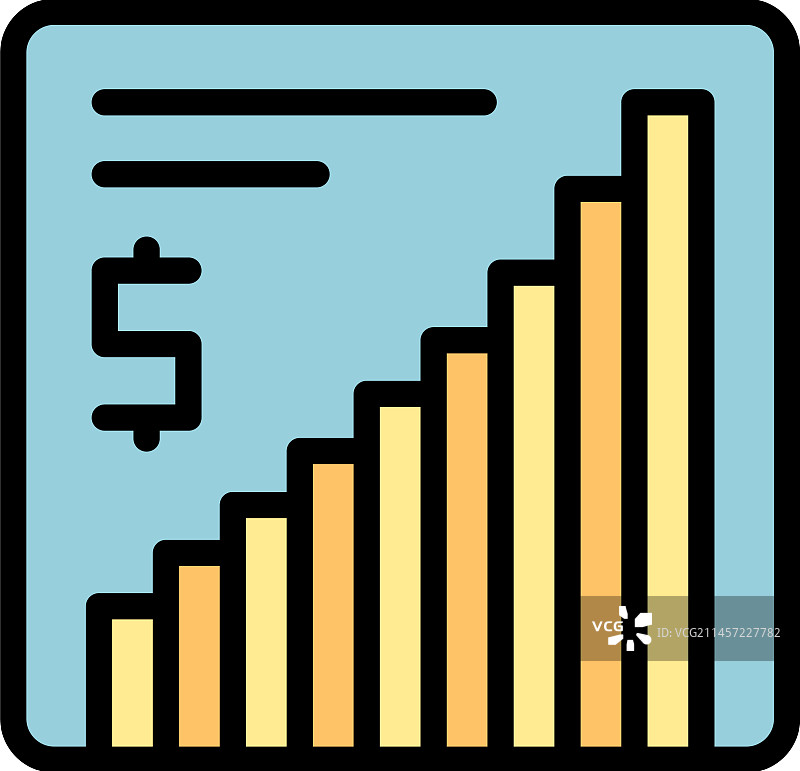 资金图表扁平图标图片素材