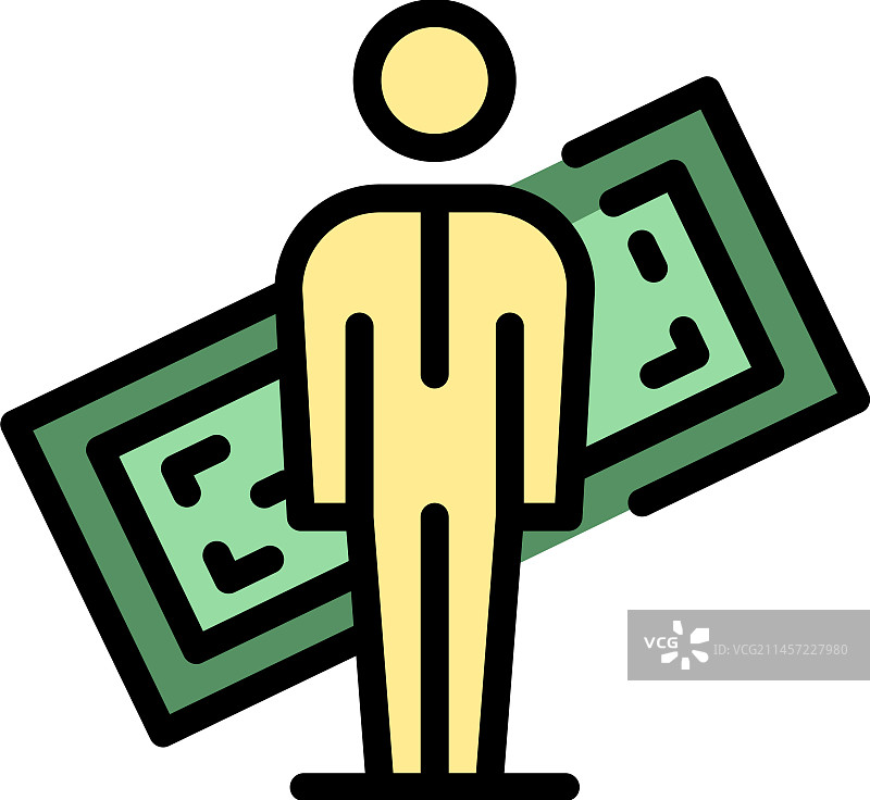 银行经理平面图标图片素材