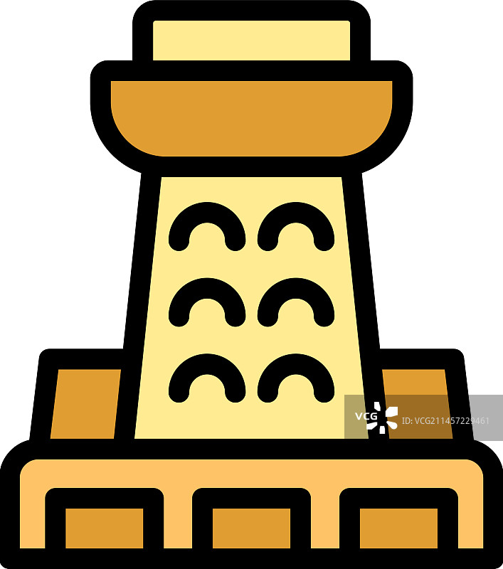 克罗地亚灯塔标志扁平风格图片素材