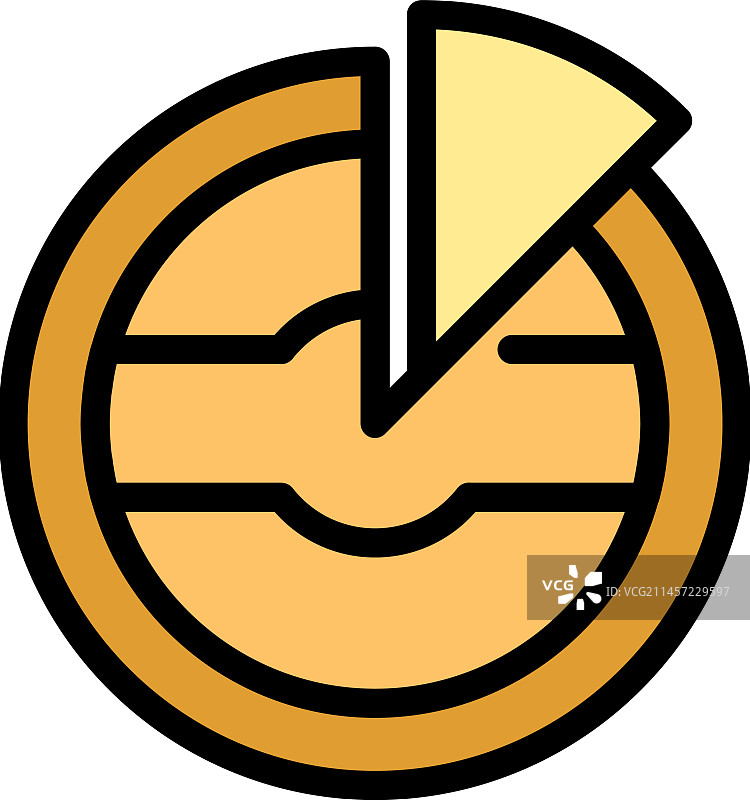 克罗地亚饼状图扁平图标图片素材