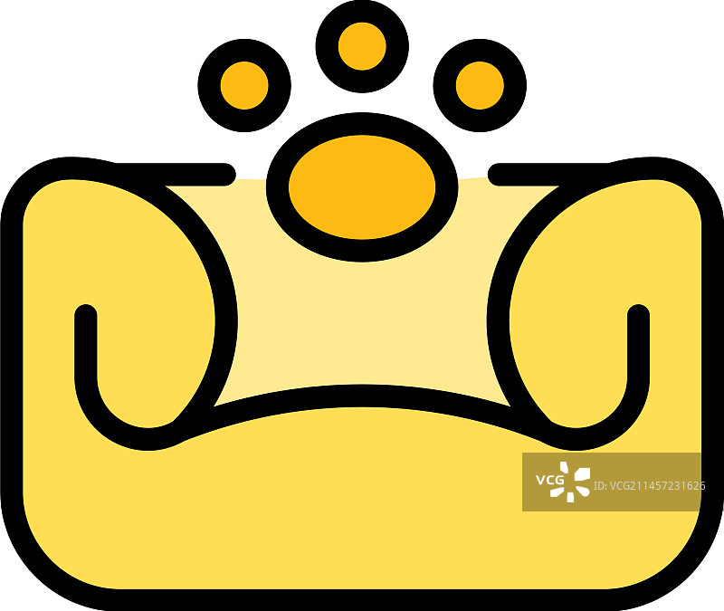 宠物床图标（扁平风格）图片素材