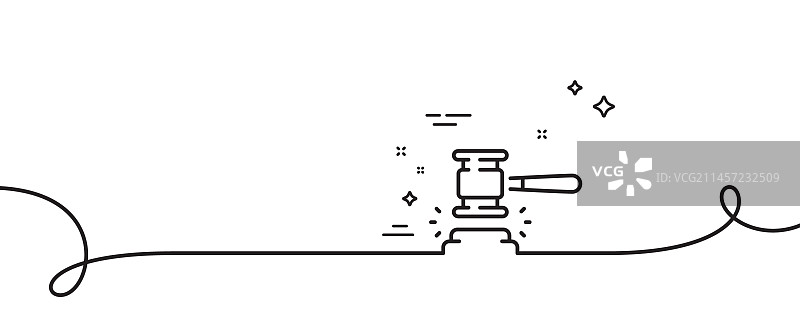 拍卖槌线条图标竞标符号图片素材