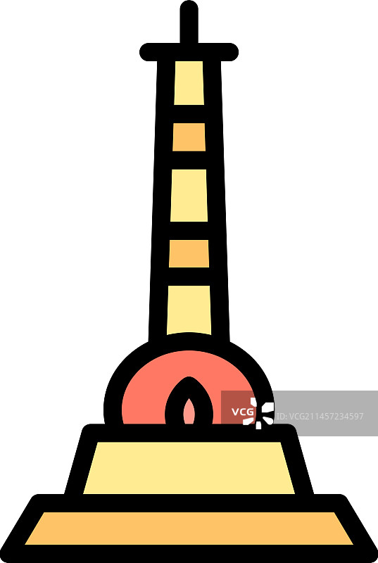 尼泊尔佛塔扁平图标图片素材