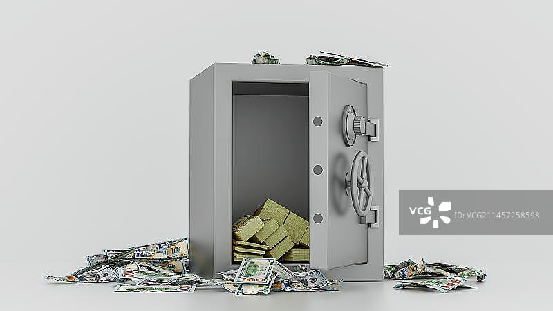 保险柜里的货币图片素材